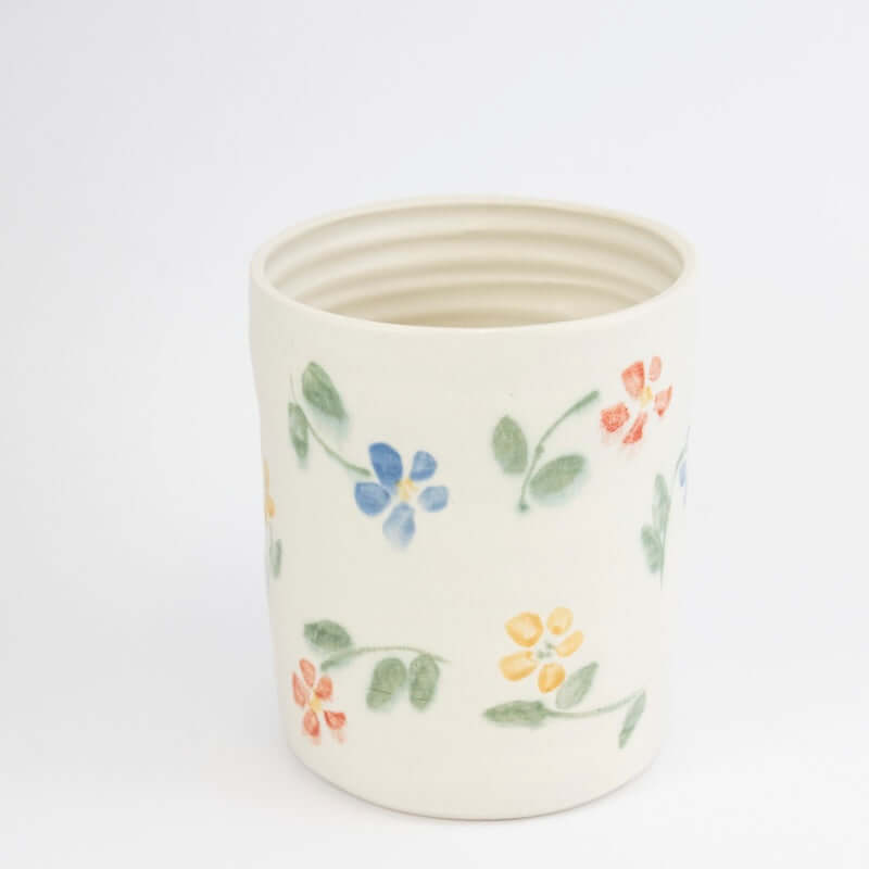 Utensil Holder with Impatiens