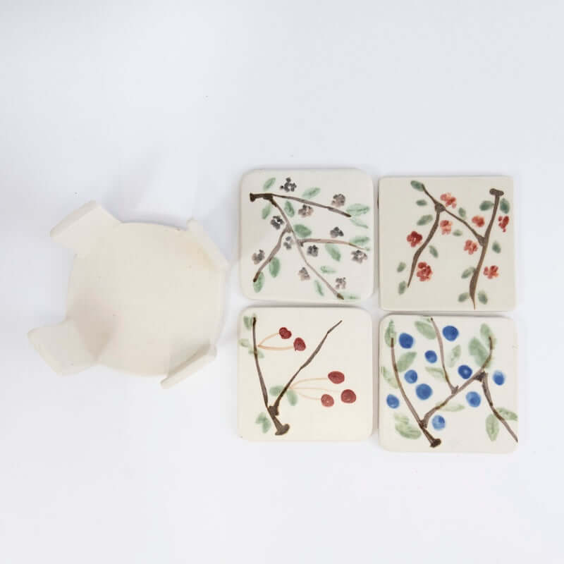 Set of Coasters with Berries