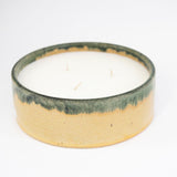 Triple Wick Ceramic Bergamot Candle in Honeybee Glaze