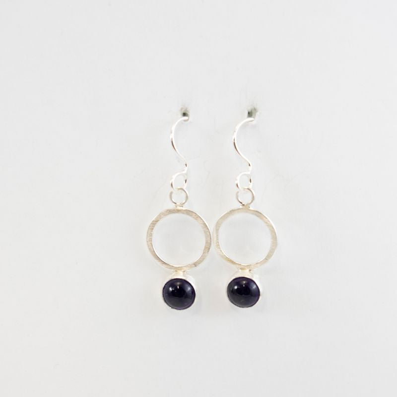 Oh Earrings with Amethyst