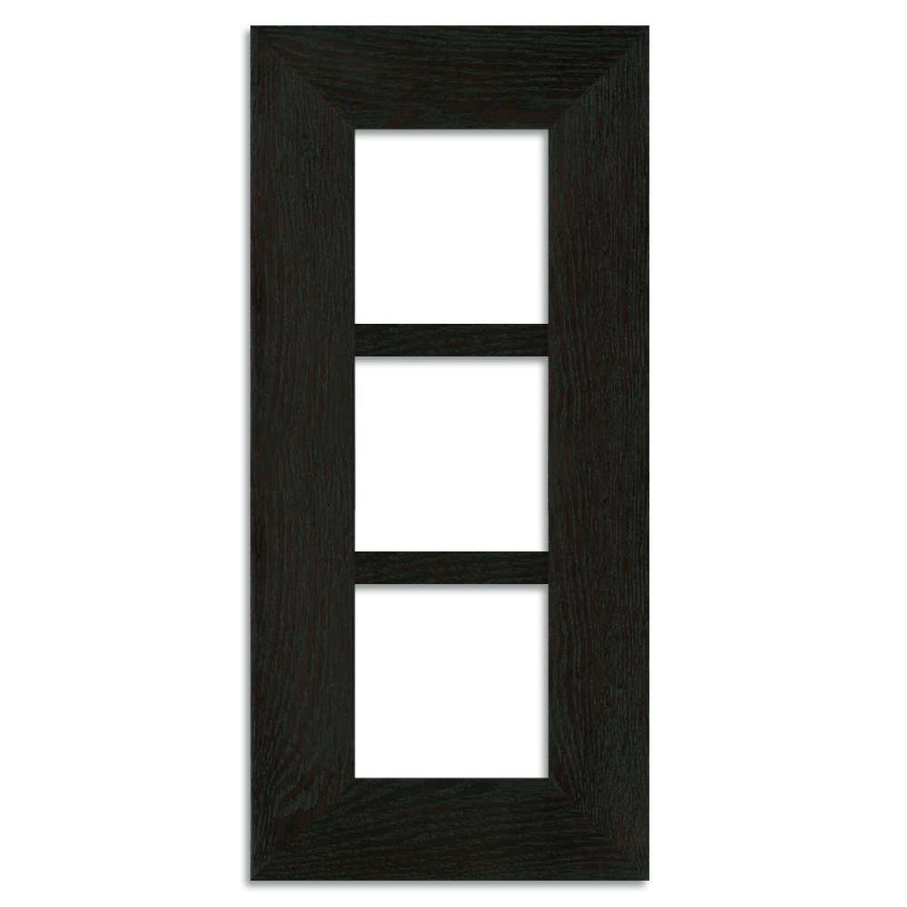 Triple 4"x4" Oak Park Frame in Ebony from Motawi Tileworks at Pinch in Northampton, MA