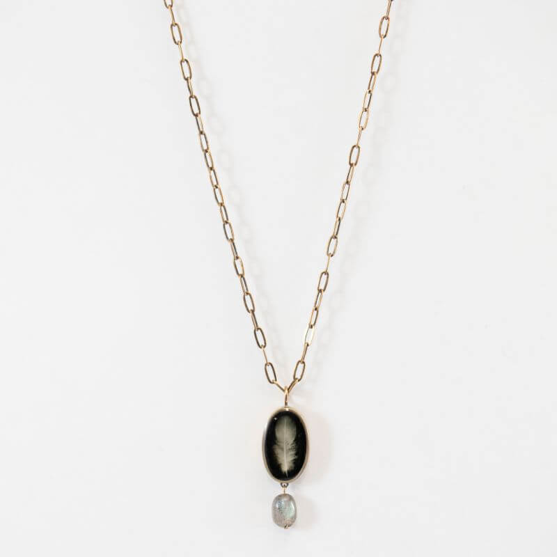 Feather with Labradorite Necklace at PINCH