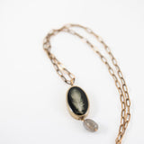 Feather with Labradorite Necklace