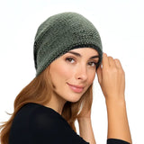 Alpaca Trail Beanie in Seagreen