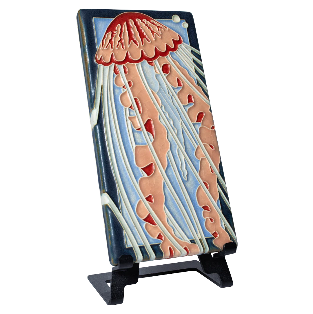 4x8 Jellyfish Tile in Blue