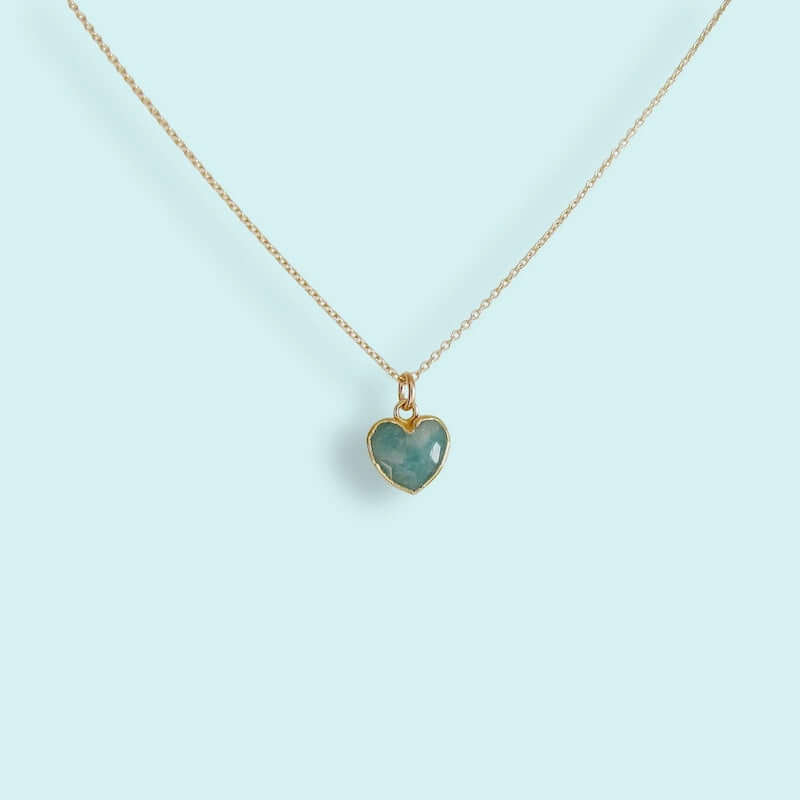 Amazonite Heart Necklace at PINCH