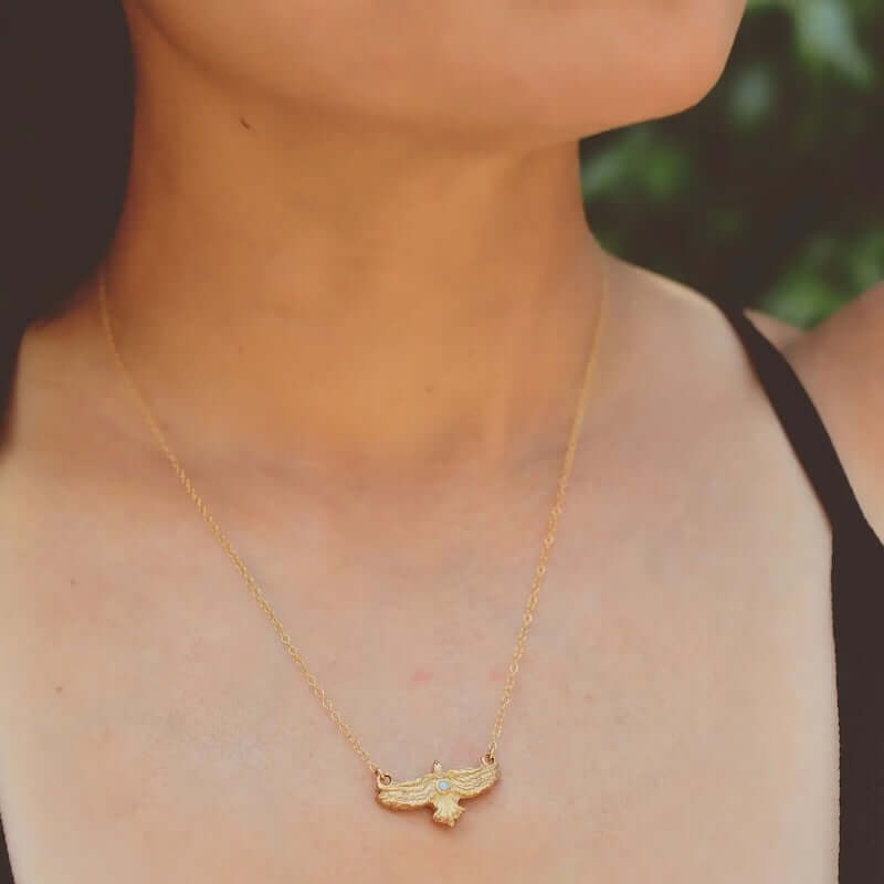 Freedom Necklace with White Opal from Montestruque at Pinch in Northampton, MA