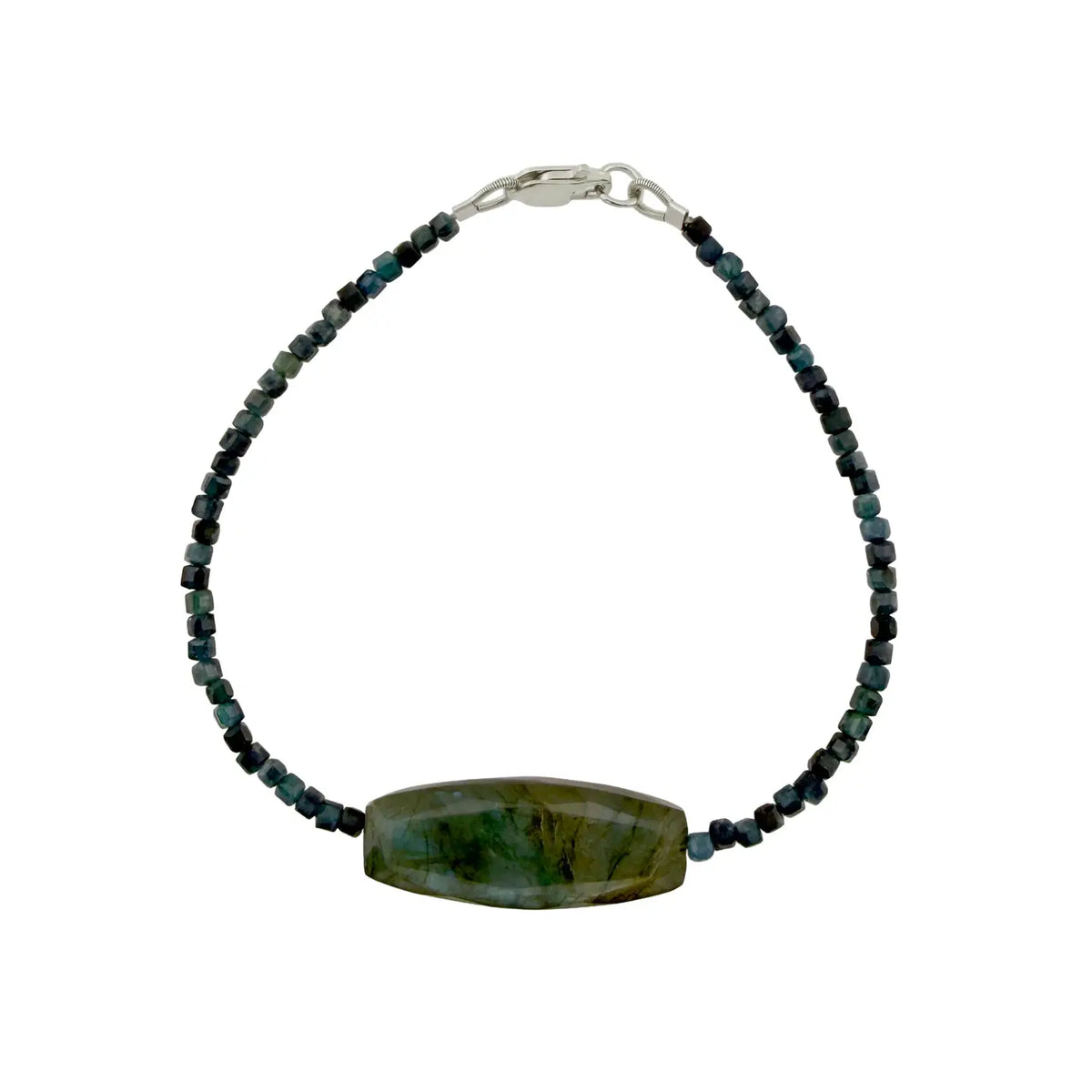 Tourmaline and Labradorite Bracelet in Sterling Silver