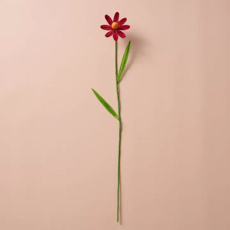 Silk Paper Cone Flower Burgandy