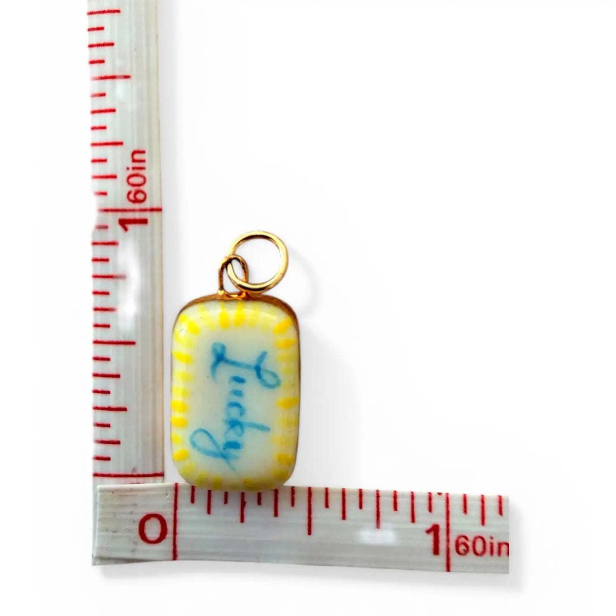 Lucky Yellow Rectangle Charm