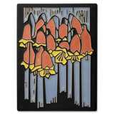 6x8 Maggie's Garden Tile in Blue
