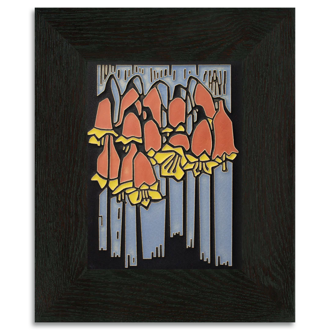 6x8 Maggie's Garden Tile in Blue