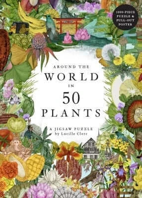 Around The World in 50 Plants 1000 Piece Puzzle from Chronicle Books at Pinch in Northampton, MA