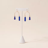 Composition Swing Earrings in Cobalt