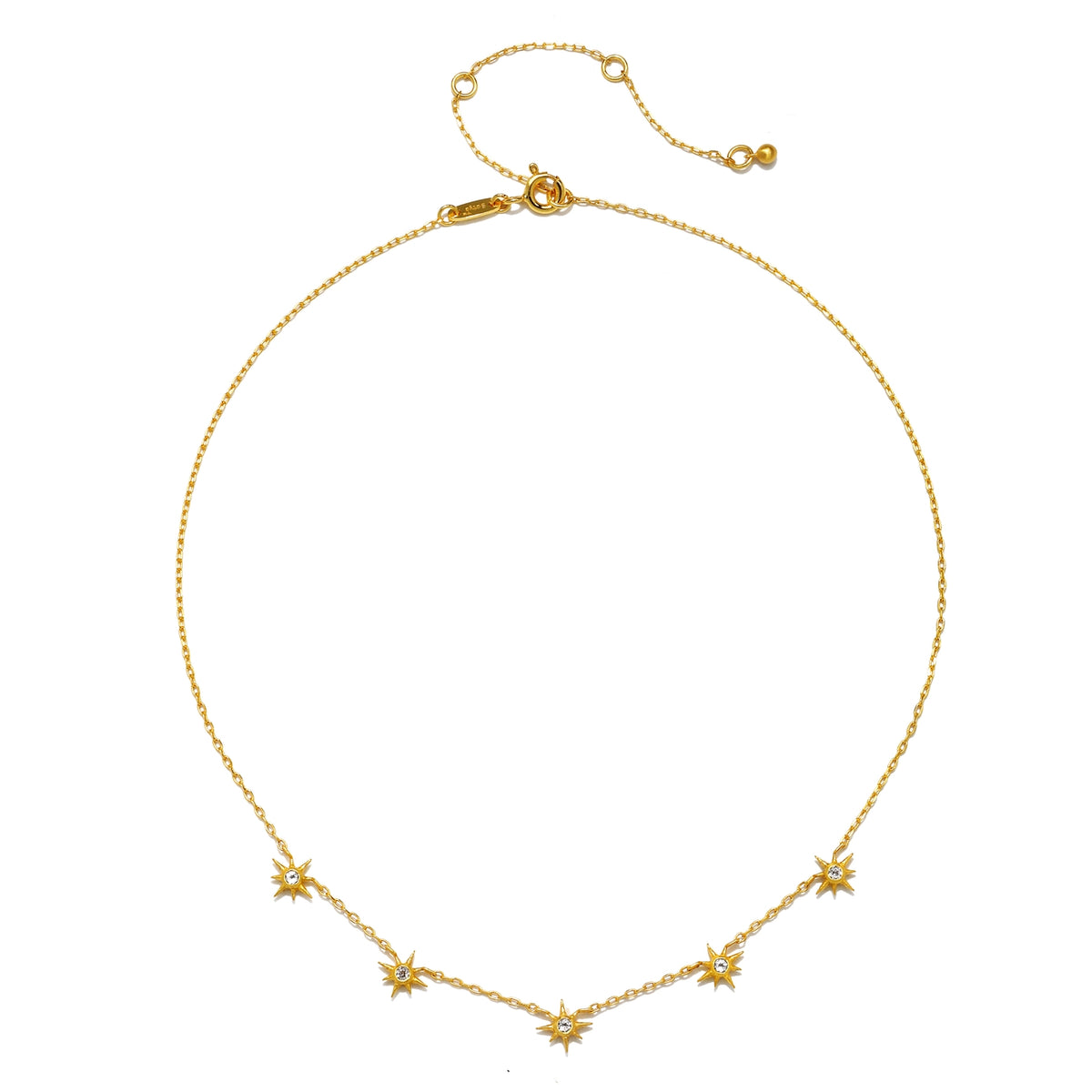 White Topaz Star Choker