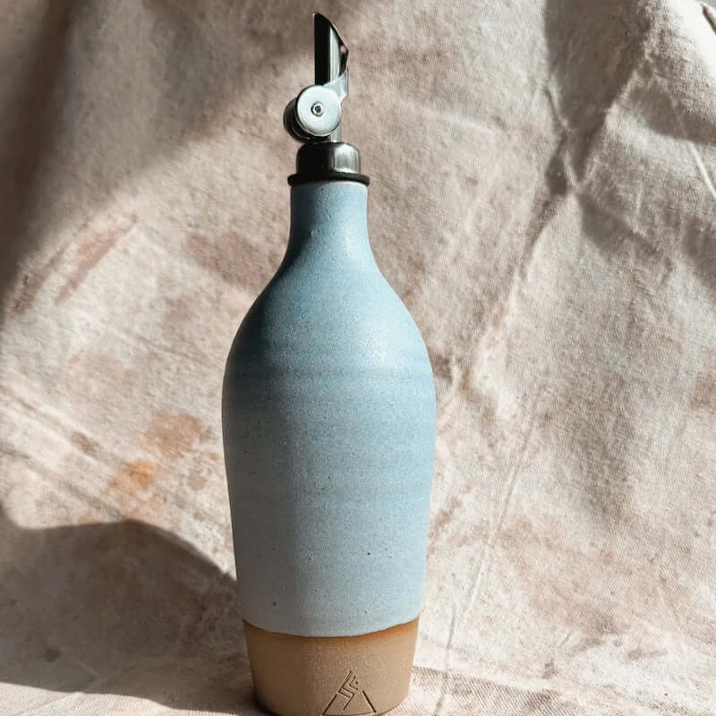 Handcrafted Ceramic Oil Bottle - Thumbnail 4