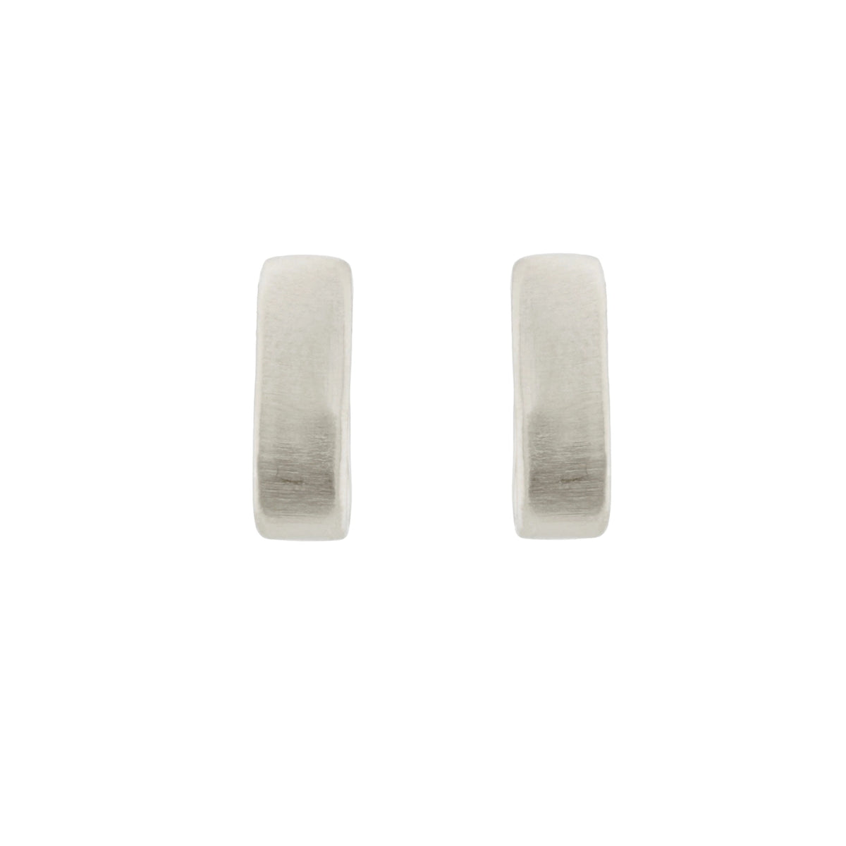 Small Flat Hoops in Sterling Silver