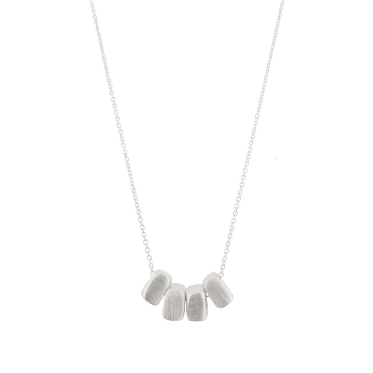 Four Cubes Necklace in Sterling Silver