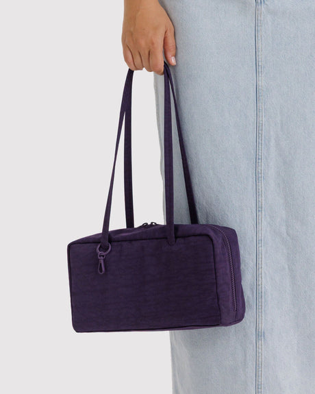 Nylon Bowler Bag in Fig