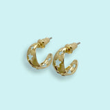 Gold Star Hoop Earrings