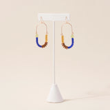 Cobalt, Olive, Mocha, Topaz Balance Earrings in Brass