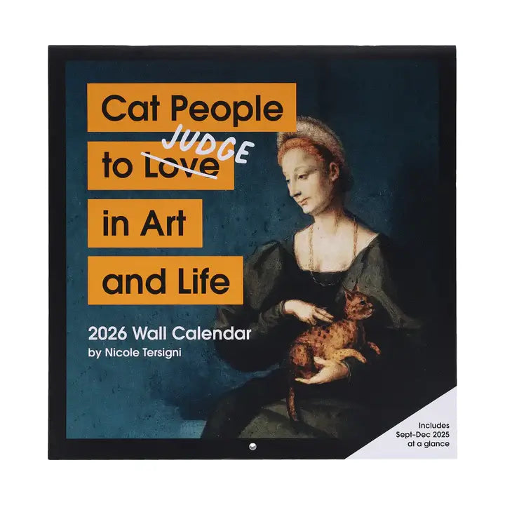 2026 Cat People to Judge in Art and Life Calendar from Chronicle Books at Pinch in Northampton, MA