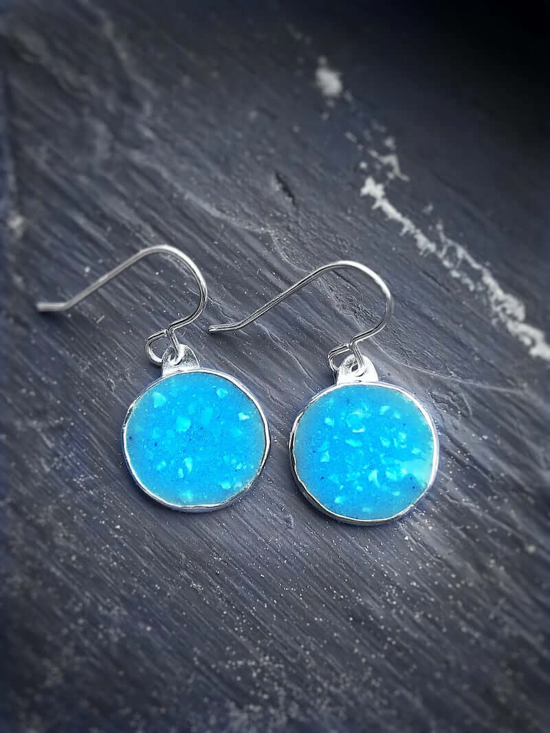 Dawn Sky Circle Drop Earrings from Allison Korn at Pinch in Northampton, MA