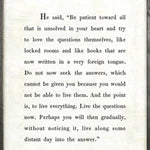 The Rainer Maria Rilke Art Print (Poetry Collection) at PINCH