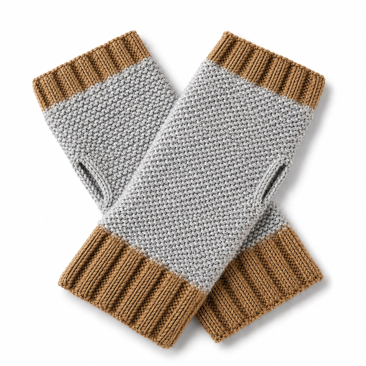 Alpaca Fingerless Trail Cuff  Gloves in Angel Dust