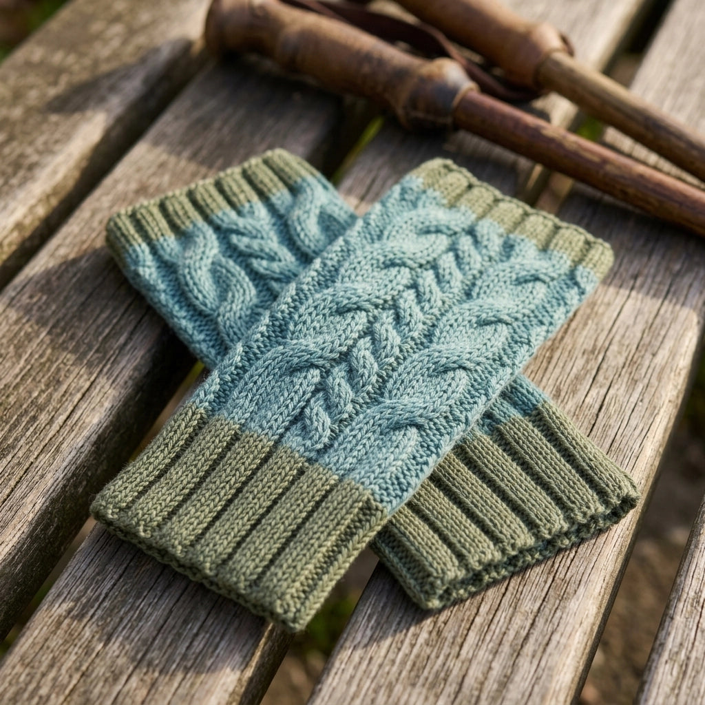 Braided Alpaca Gloves in Fern