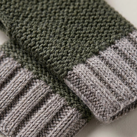 Alpaca Fingerless Trail Cuff Gloves in Olive