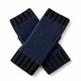 Alpaca Fingerless Trail Cuff  Gloves in Ocean Blue