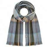 Alpaca Tartan Scarf in Shoreline