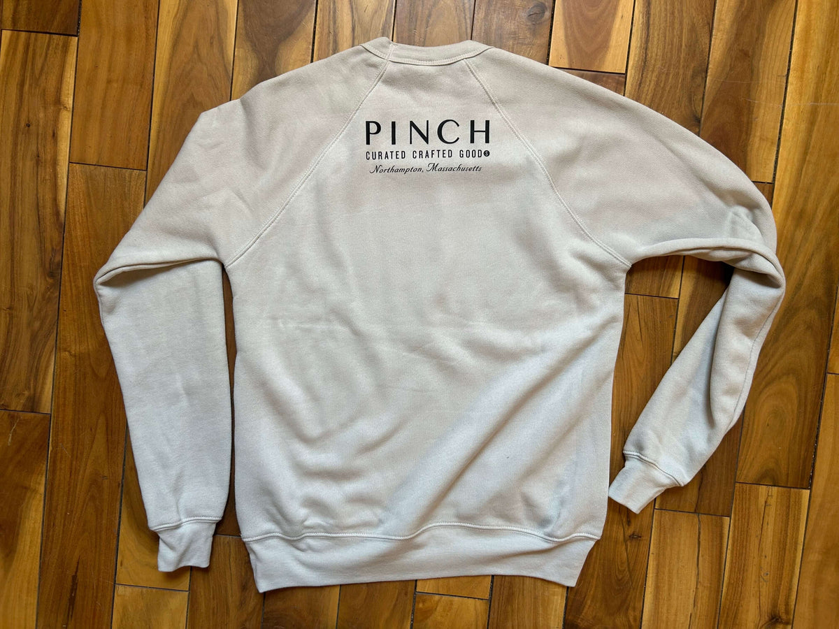 All Are Welcome Massachusetts Sweatshirt in Heather Dust at PINCH