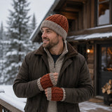 Braided Alpaca Gloves in Sienna