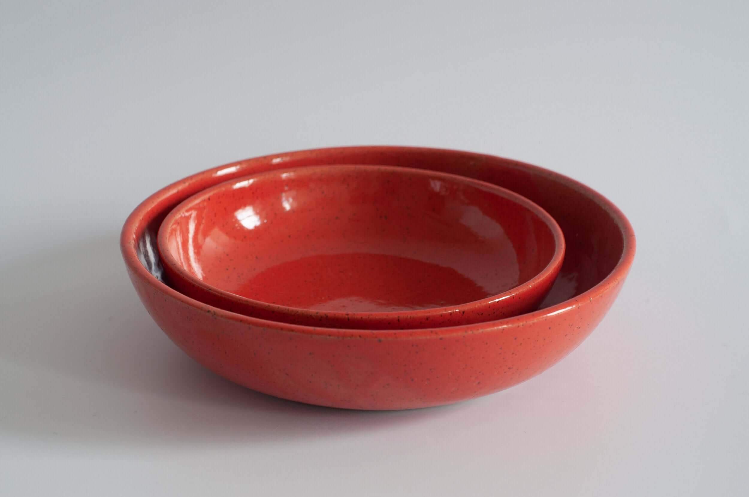 Large Pasta Bowl in Coral