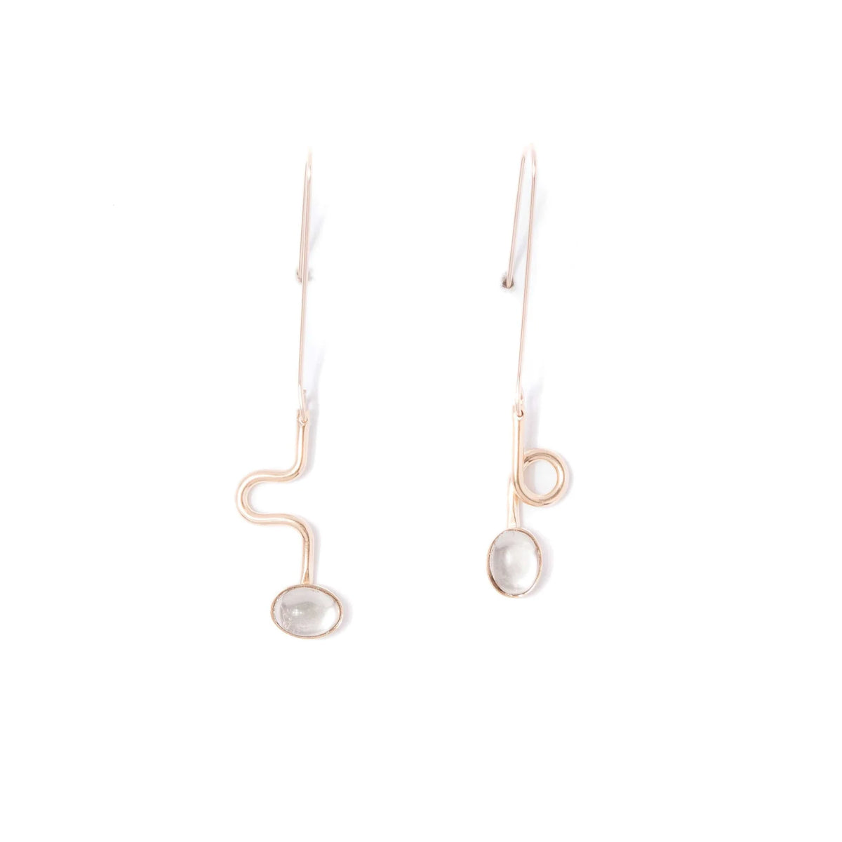 Crystal Contour Drop Earrings