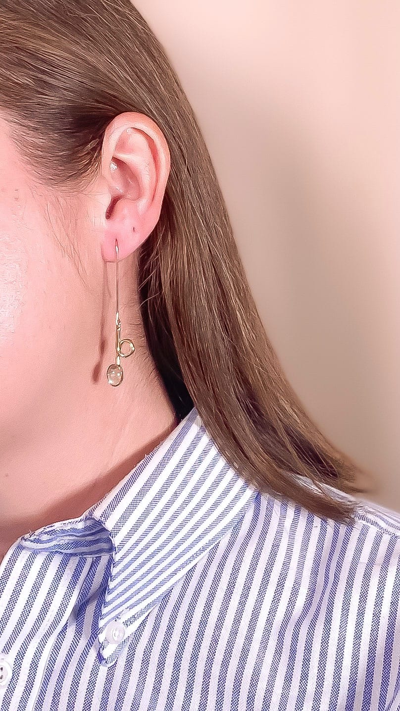 Crystal Contour Drop Earrings