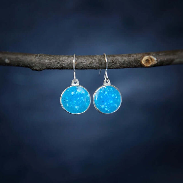 Dawn Sky Circle Drop Earrings from Allison Korn at Pinch in Northampton, MA