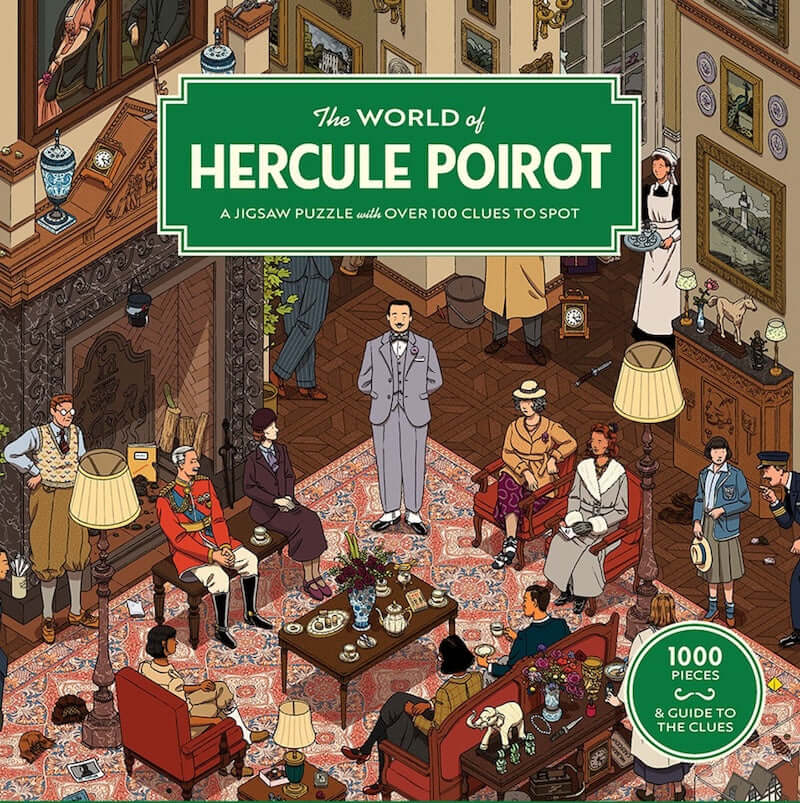 1000 Piece The World of Hercule Poirot Puzzle from Chronicle Books at Pinch in Northampton, MA