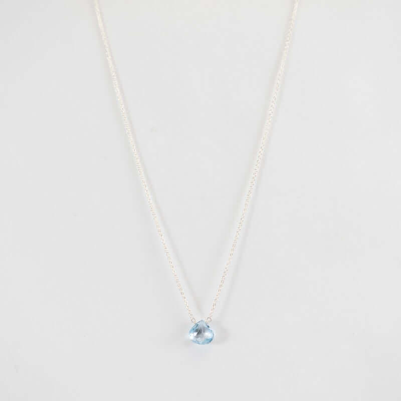 Sterling Silver Blue Topaz Necklace at PINCH
