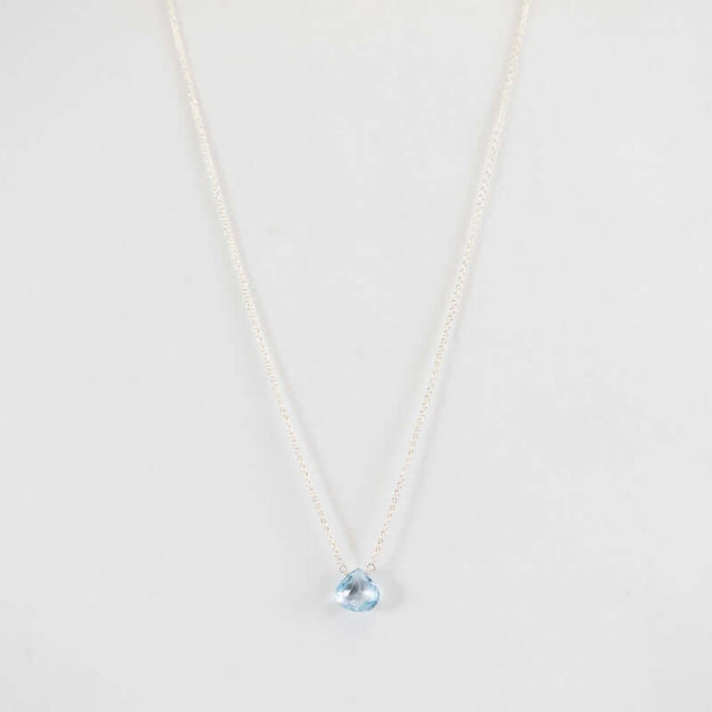 Sterling Silver Blue Topaz Necklace at PINCH