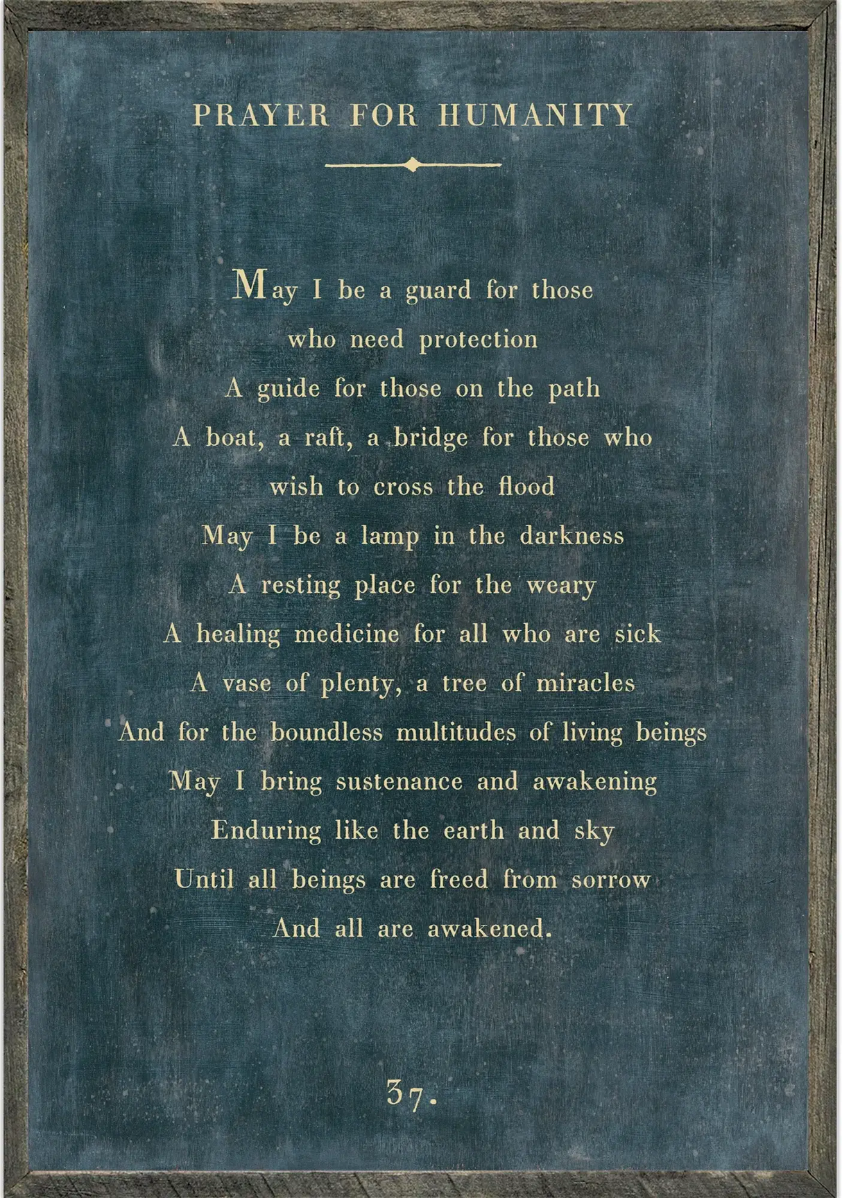 Prayer for Humanity 17x25 Wooden Print