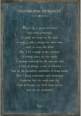 Prayer for Humanity 17x25 Wooden Print