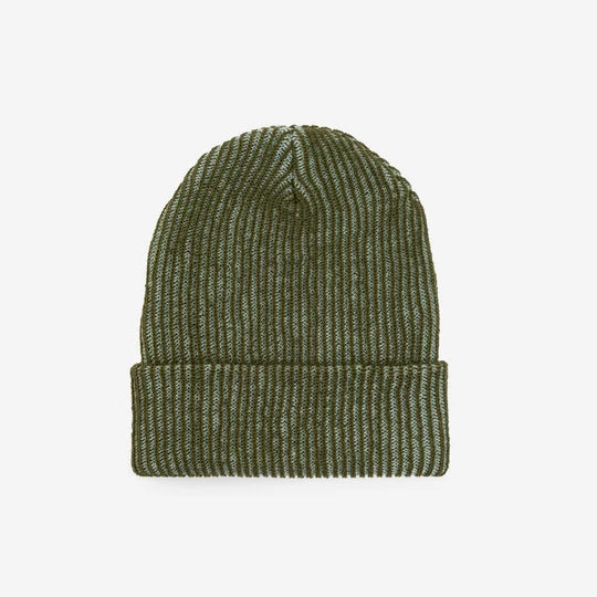 Rib Knit Beanie in Moss Jade