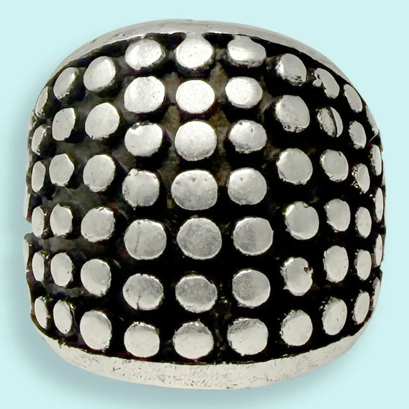 Silver Dotted Dome Ring