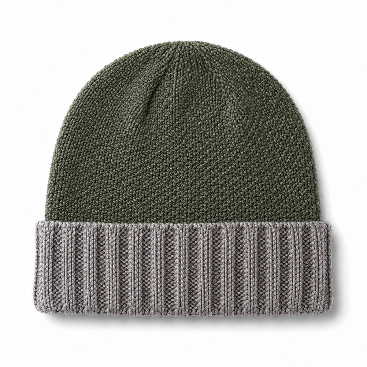 Alpaca Trail Cuff Beanie Hat in Olive