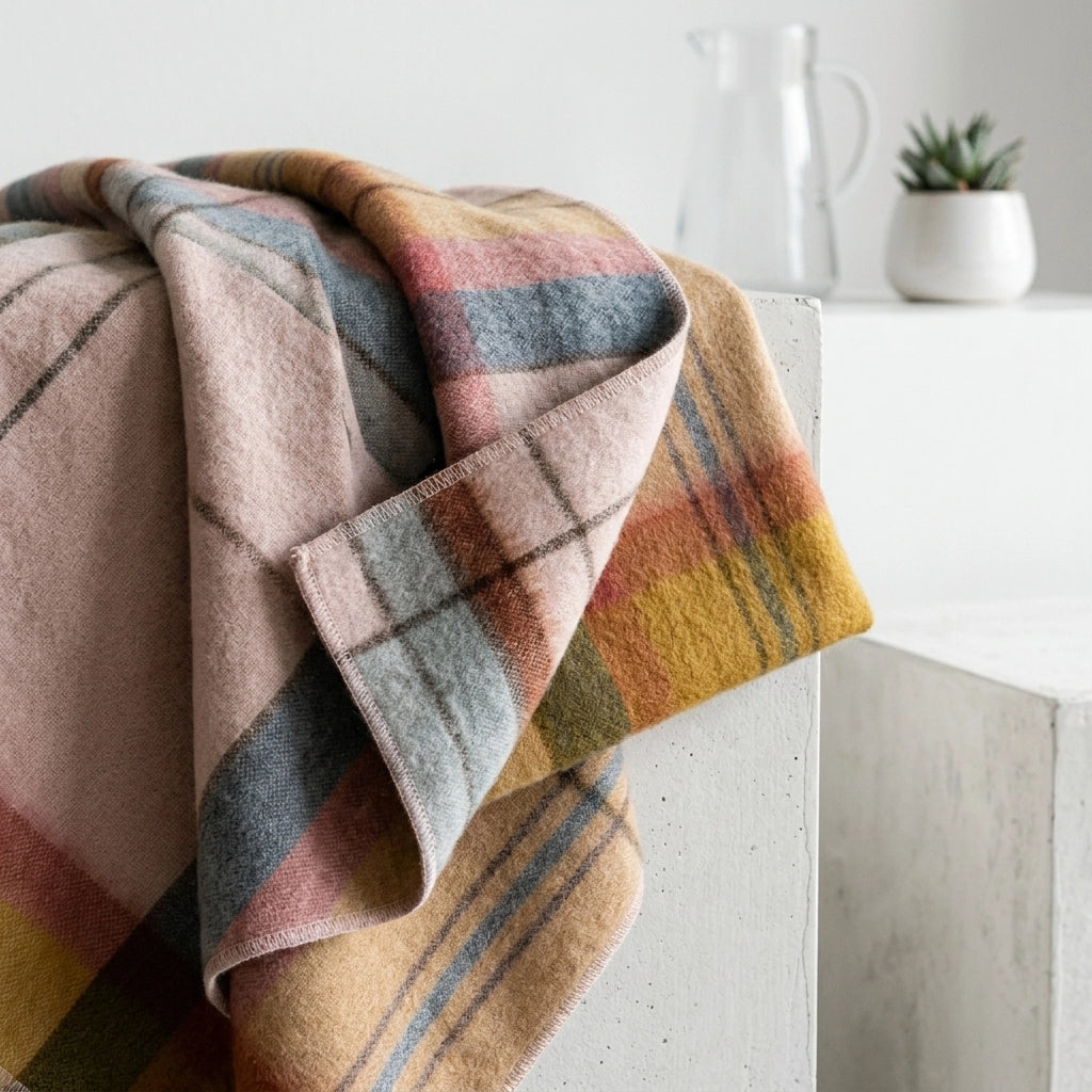 Alpaca Throw Blanket in Reef