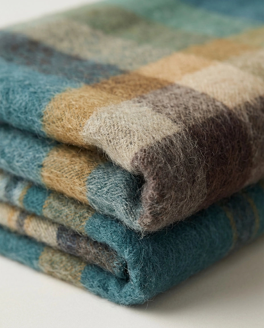 Alpaca Throw Blanket in Cedar, Small