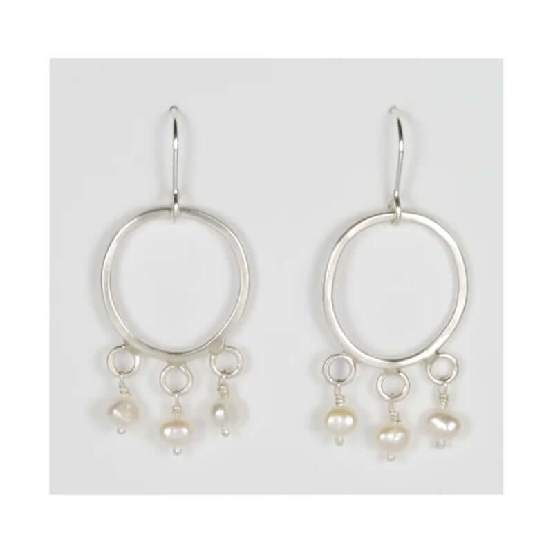 Tre Perler Sterling Silver Earrings at PINCH